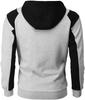 Men's Casual Patchwork Hoodie Jacket - Plus Size