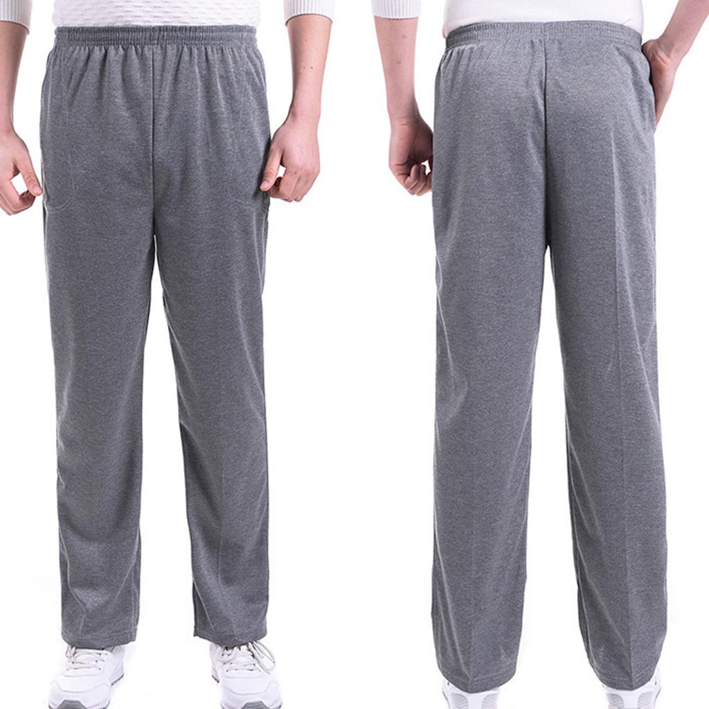 Men Solid Color Loose Pants Harem Sports Sweatpants Trousers