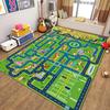 Car Rug Play Mat Road Rug Kid Play Mat Playroom Toy Car Mat Kids Carpet City Map for Bedroom Classroom Home Decor