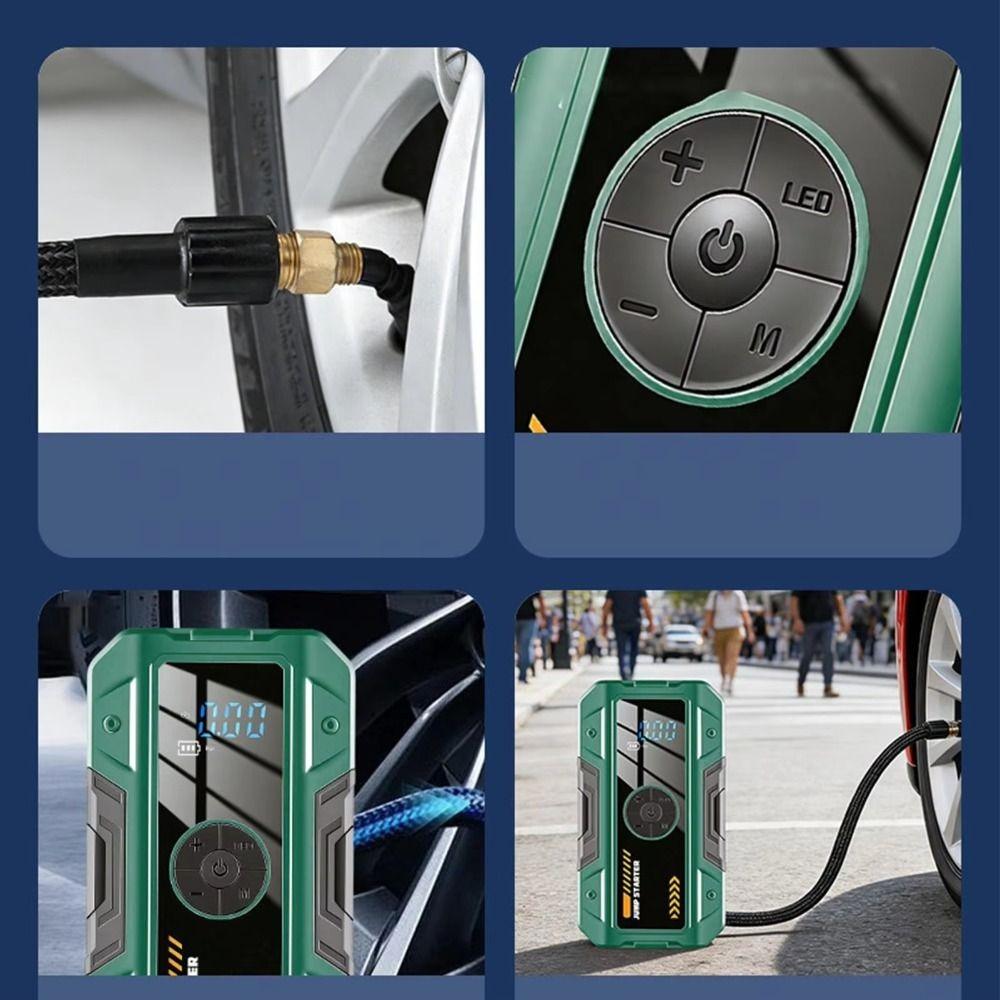 Digital Display Jump Starter Weatherproof Car Jump Box Peak Portable Power Bank Vehicle