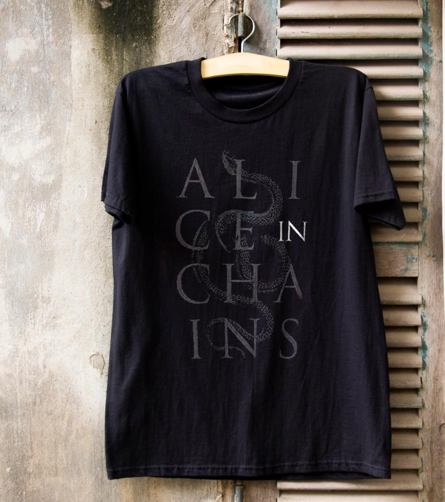 Alice in Chains Men s Alice Snakes Unisex Black T-shirt Size S-5XL Unisex T-Shirt XXXXL
