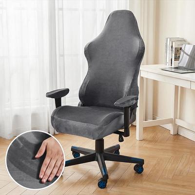 Coprisedia Ergonomico da Gioco in Velluto Volpe Argentata con Elastico Spesso e Protezione per i Braccioli