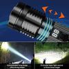 1200LM Super Bright Zoom LED Flashlight 5 Modes USB Rechargeable Tactical Lantern Outdoor Camping Fishing Torch With Power Bank