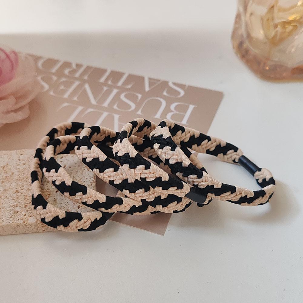 

5 шт. Европейские и американские плетеные широкие унисекс эластичные резинки для волос для женщин, девушек, мужчин, держатель для хвостика, аксессуары для волос