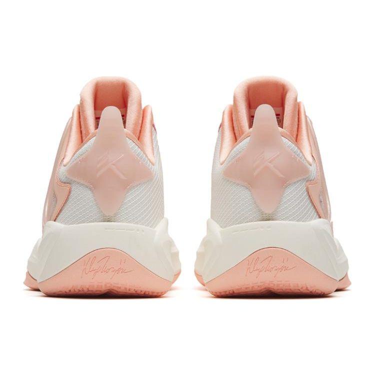 Anta Light Cavalry 8 Non-Slip Wear-Resistant Low-Top Basketball Shoes Men Sneakers Pink White 112321603-4
