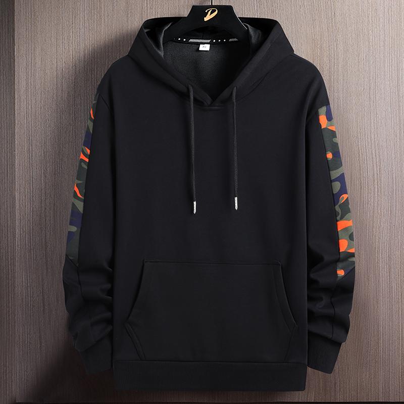 L-9XL Plus Size Cardigan Zipper Camo Sweater Hooded Loose Sport Casual Coat