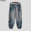 INCERUN Mens Ethnic Paisley Print Casual Loose Baggy Harem Pants Trousers