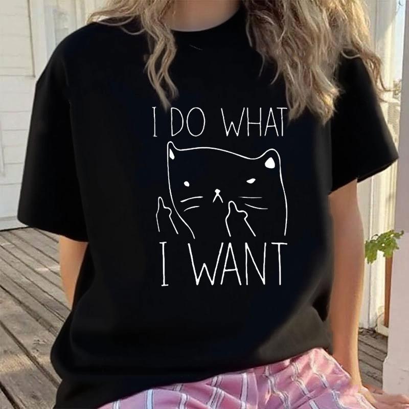 

Подростковая футболка в стиле ретро с кошкой, милая повседневная свободная забавная футболка с круглым вырезом и коротким рукавом, летняя детская футболка 3XL
