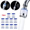 10pcs Faucet Water Filter Element Remove Chlorine Heavy Metals Filtered Showers Head Bath Filtration Purifier Soften Hard Water