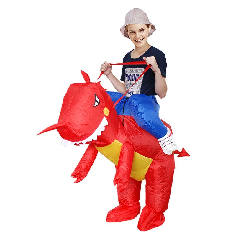 Goofy Inflatable T-Rex Dinosaur Ride-On Costume for Kids