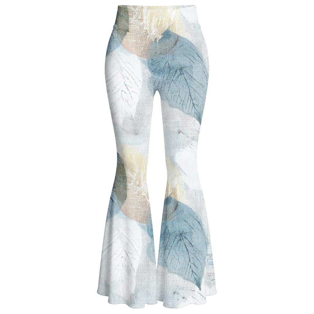 Pantaloni Yoga Donna a Zampa Vita Alta - Pantaloni Lunghi Casual Slim Fit per Uso Quotidiano