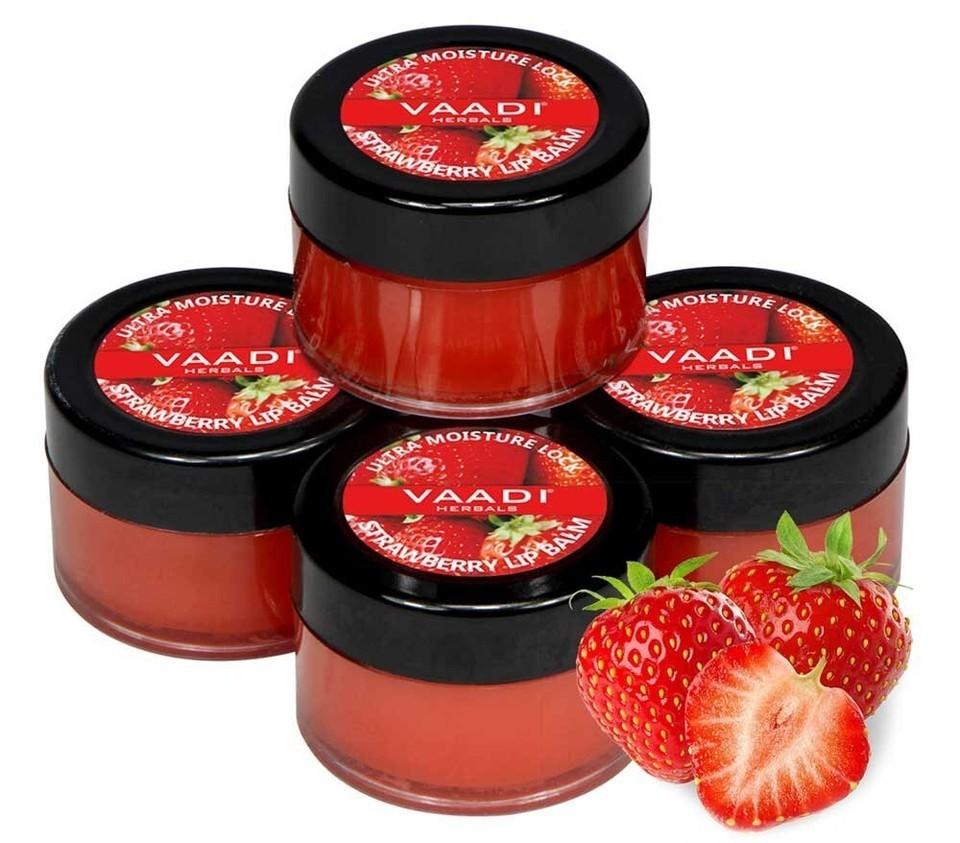 

@ Vaadi Strawberry Lip Balm Each 10g Pack Of 4