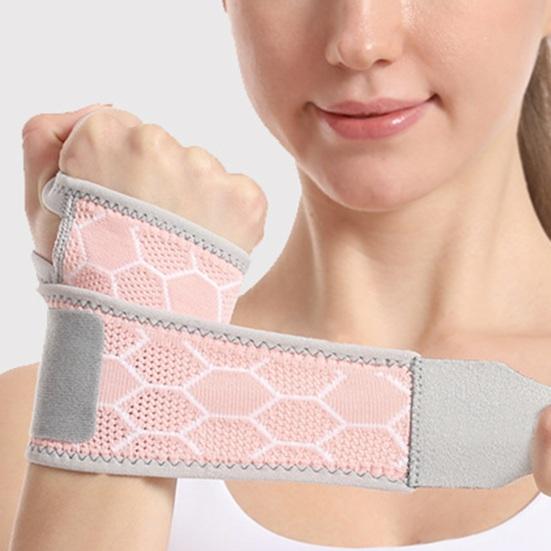 Opaska uciskowa na nadgarstek z regulowaną taśmą mocującą. Oddychająca, super miękka, elastyczna szyna podtrzymująca nadgarstek