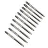 10Pcs Metric Taper Plug Tap Set Straight Shank Carbon Steel for Metal Processing M2.5