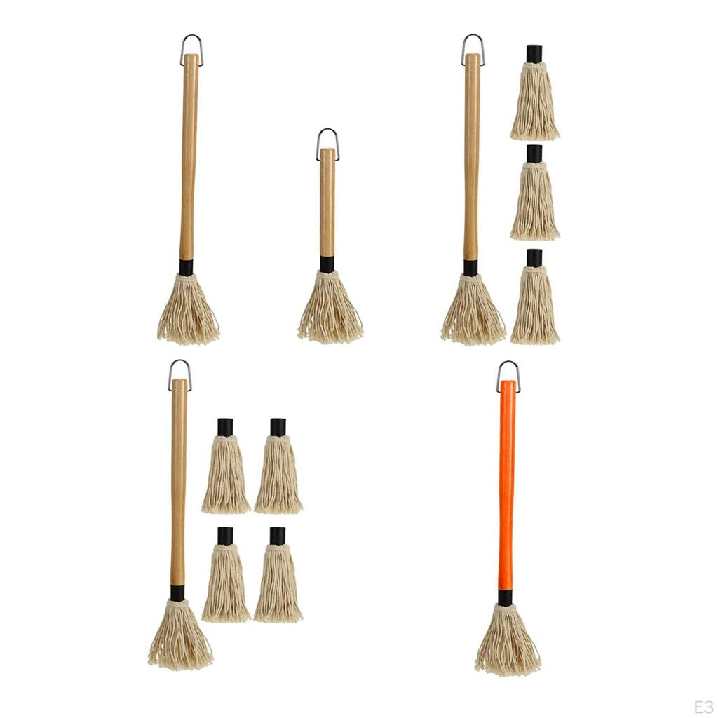 Barbecue Basting Mop, Oil Sauce Brush, Kitchen Gadgets, Heavy Duty Grill Cooking Dipping Brush