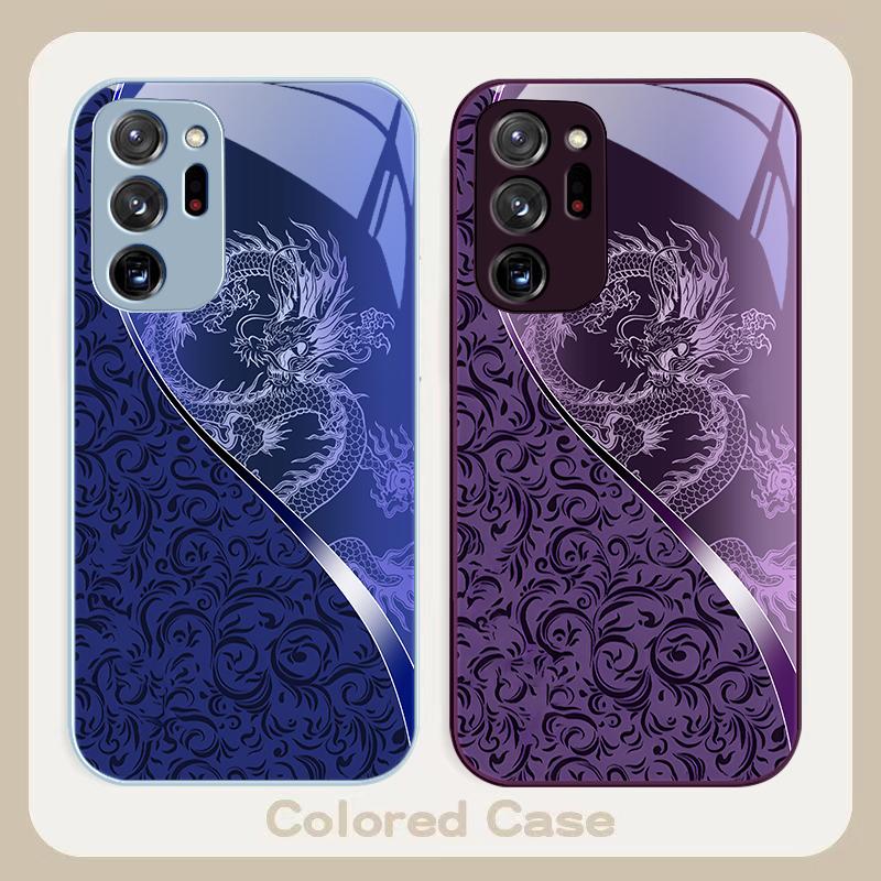 Drachen Totem Rose Lila Für Samsung A01 A02 03 Core 04 05 06 10 12 13 14 5G 15 16 M02 12 Note 8 9 10 20 Glas Ultra Handyhülle