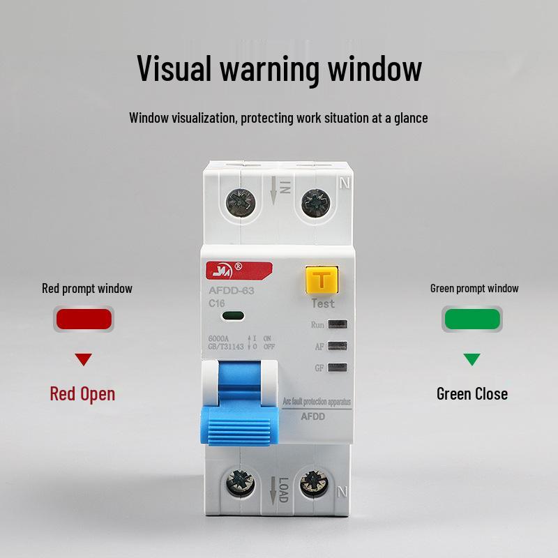 2P AFDD Arc Fault Circuit Breaker & Fire Detection Device with Leakage Protection