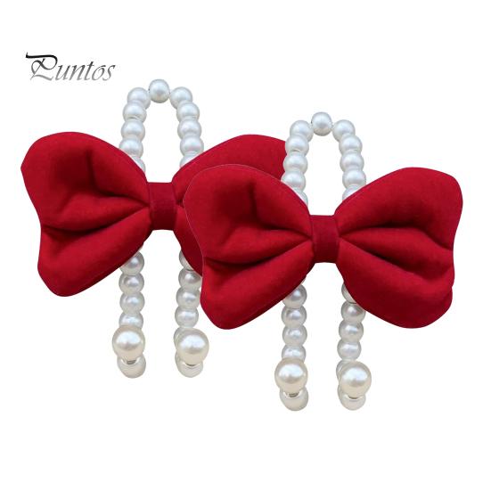 

1/2 шт. Автомобильный крючок для сумки с бантом, дизайн из искусственного жемчуга, высокая грузоподъемность, крючок для подголовника автомобильного сиденья, держатель для кошелька, многофункциональное хранилище для спинки автомобильного сиденья 2pcs красн