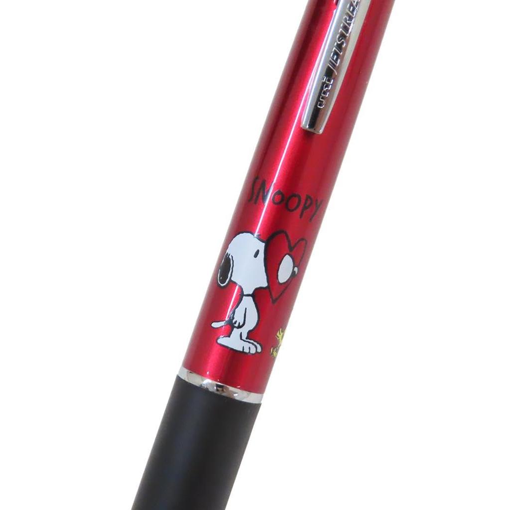 Snoopy Pencil Ballpoint Jetstream 2 Peanuts [Mechanical & Black/Red 2-Color Pen] & 1/Heart