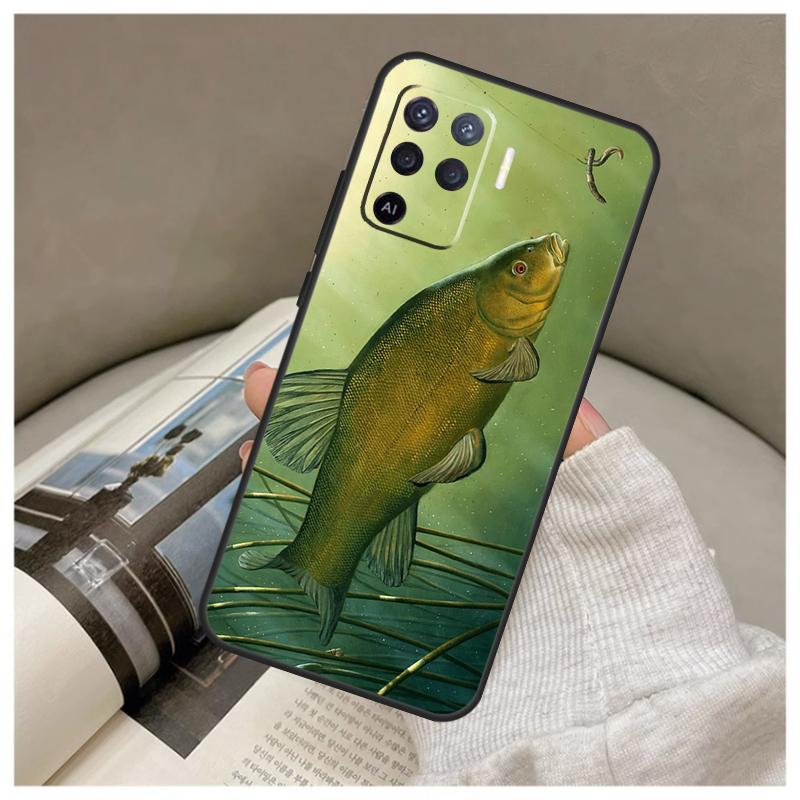 Chub Carp Fish Case For Oppo A16 A76 A96 A60 A98 A58 A78 A18 A38 A80 A40 A77 A57 A17 A74 A54 A94 A15 A5 Pro