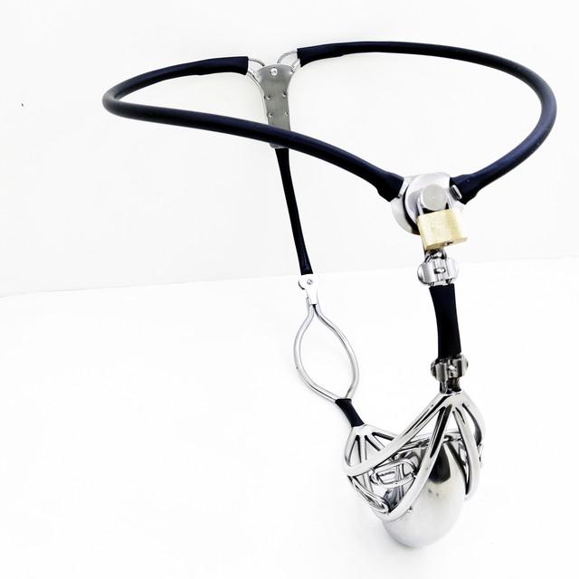 Muž/Žena Neviditelný pás cudnosti Nerezová ocel Silikonové kalhotky Slave Cock Cage Vagina Shield Plate Cuckold anální kolík