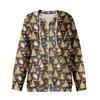 Women's Casual Fashion Long-Sleeved Zip-Up Christmas Print Knitted Hoodie