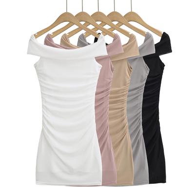 Pure Desire One-Shoulder Pleated Tube Dress - 2024 Summer Chic Style for Women