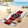 Sheffield United FC Personalized Printed Beach Towel Soccer Logo Support Custom Name Text Absorbent Towel For Sport Travel Special Gift