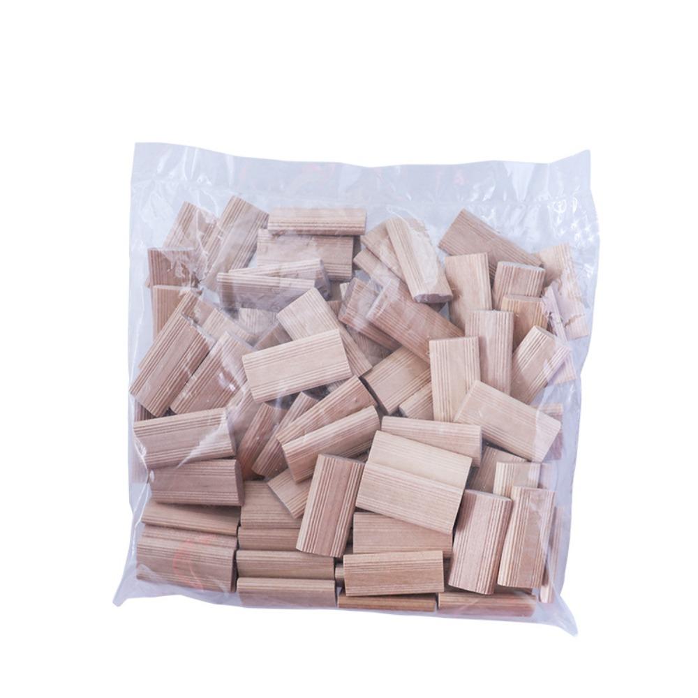 50/100Pcs Beech Wood Furniture Splicing Connectors Wooden Dowel Connectors  for Woodwork