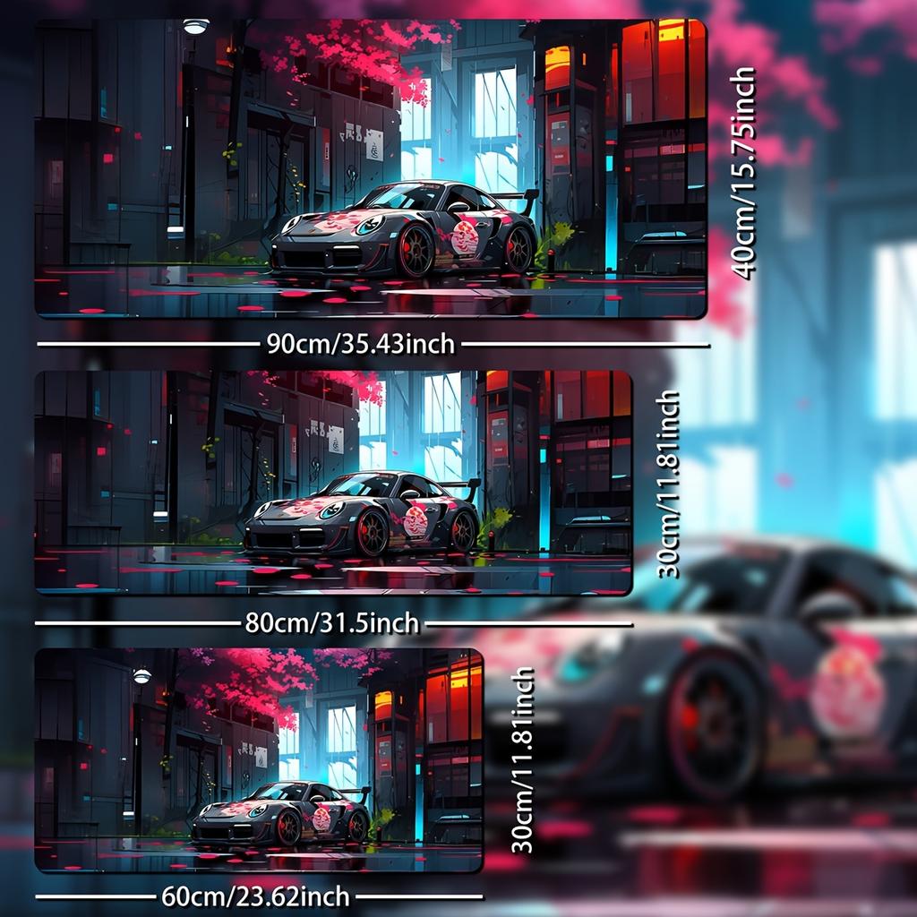 Large Esports Anime Racing Mouse Pad Cartoon Game Sports Car Non-slip Keyboard Mat Desk Pad Desk Accessories for Gamers Office