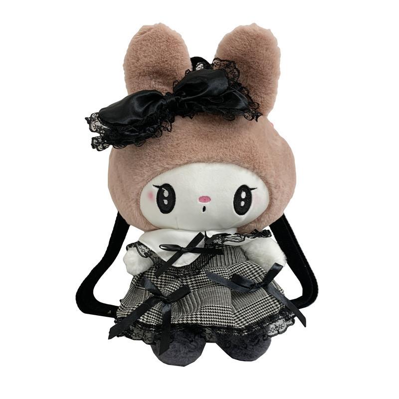 Cute Kuromi Melody Plush Backpack For Girls Travel And Casual Use