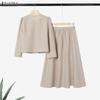 ZANZEA Women Long Sleeve Blouse and Long Skirts Casual Two Piece Suit Sets