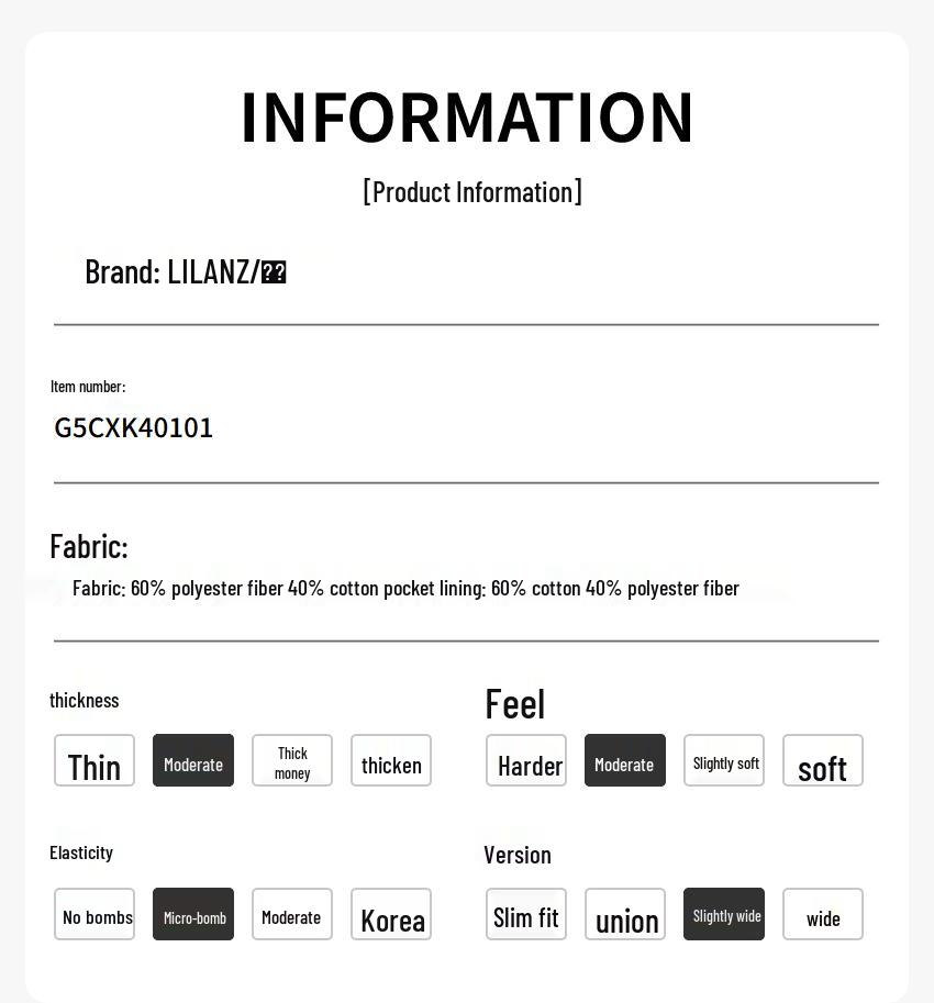 Lilang Men's Elastic Waist Jogger Pants