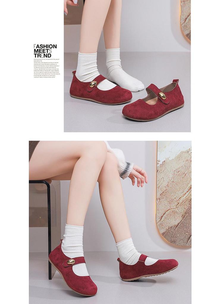 Women's Retro Mary Jane Shoes, Hidden Height, Soft Soles, Round Toe, Closed Heel, Spring/Autumn Style