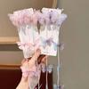 2pcs Children's Pearl Butterfly Braided Hairpin Sweet Tassel  Hair Rope Princess Headwear Girls Kids Hair Accessories