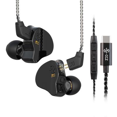 YINYOO CCZ Melody Monitor Earphones Wired with Microphone IEM HiFi Bass 1DD 1BA Hybrid Detachable Cable for with