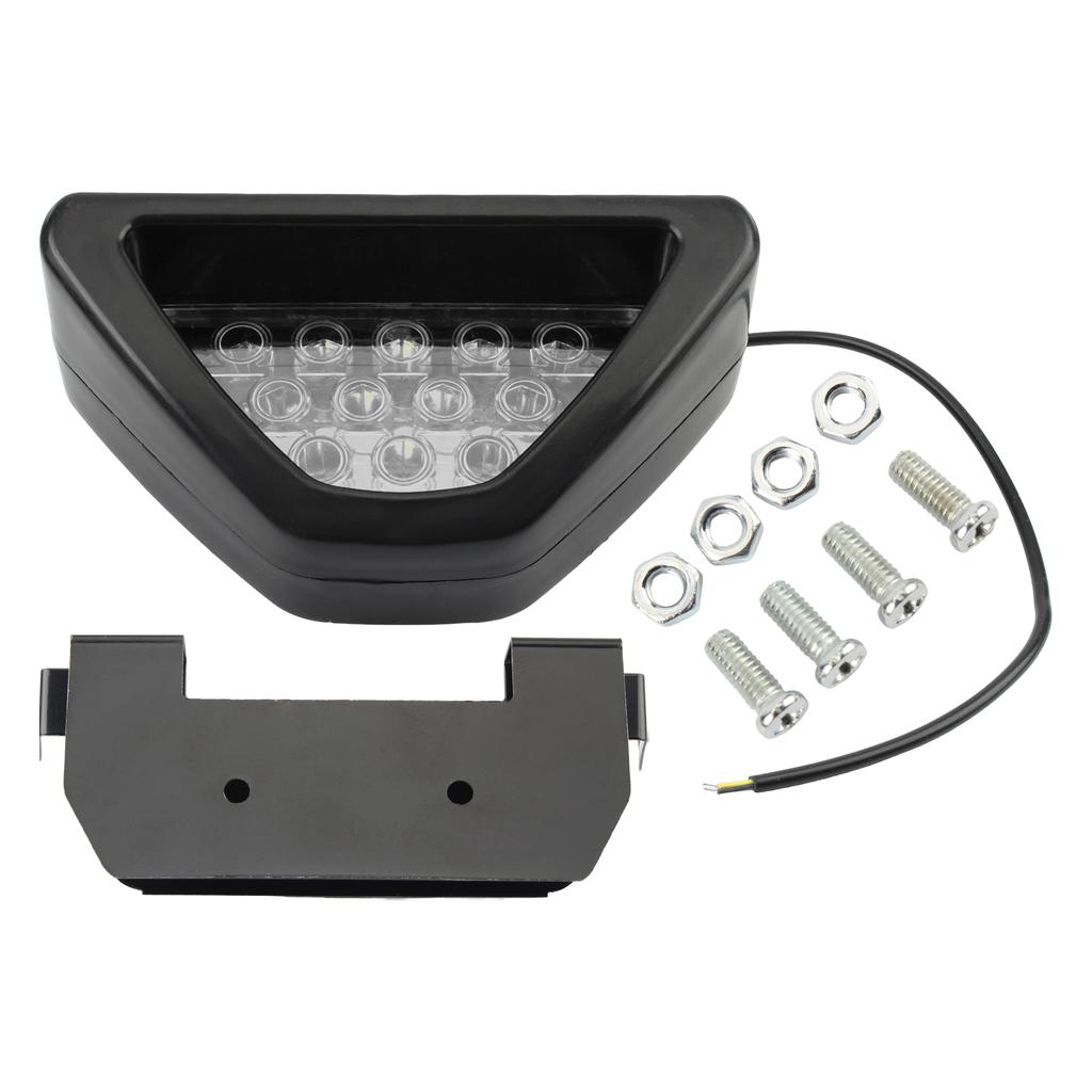 Motorcycle Car Tail Light 12 LED Triangular Brake Light Flash Warning Light Reverse Safety Parking Strobe Modified Accessories