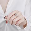 Color Real Moissanite Diamond Round Ring Pure 925 Sterling Silver for Women Wedding Fine Jewelry