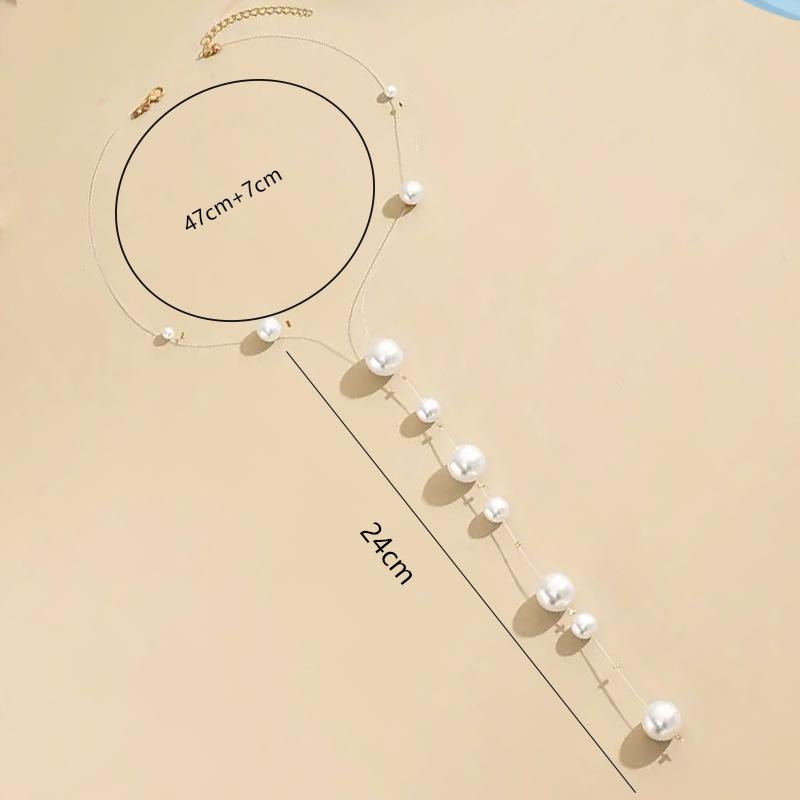 1 French Y-shaped Necklace Sweater Chain Temperament Banquet