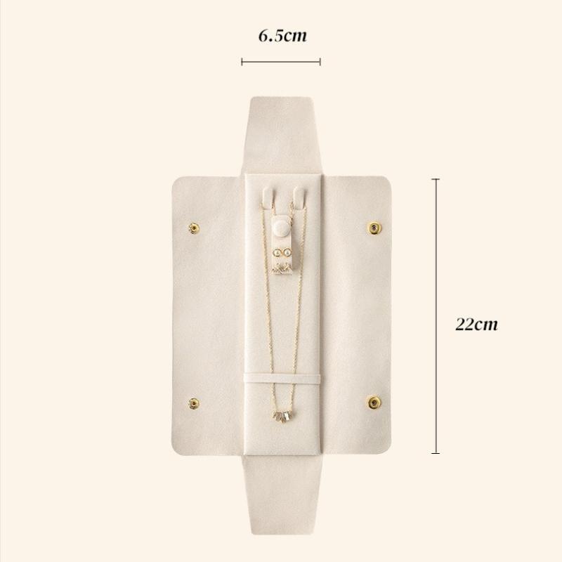 Jewelry Bag Travel Portable Flannel Jewelry Packaging Storage Bag Necklace Jewelry Box Organizer бежевый