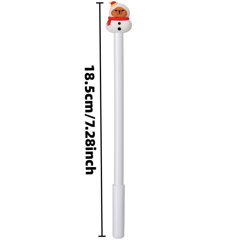 21Pcs Christmas Snowman Character Topper Writing Pen, Back to School Season Student Stationery, Lovely Festive Xmas Decorative Pen, Office Supplies an