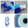 Dream Catcher Hand-woven Craft Blue Feather Dreamcatcher Bedroom Wall Hanging Living Room Decoration