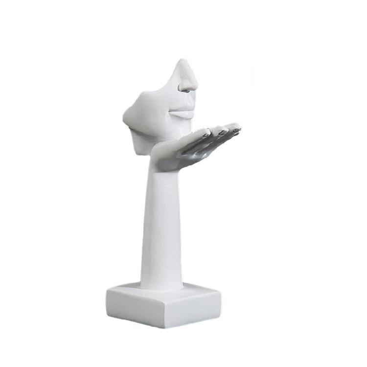 Abstract Art Woman Face Statue with Strong Texture for Office Home Decoration