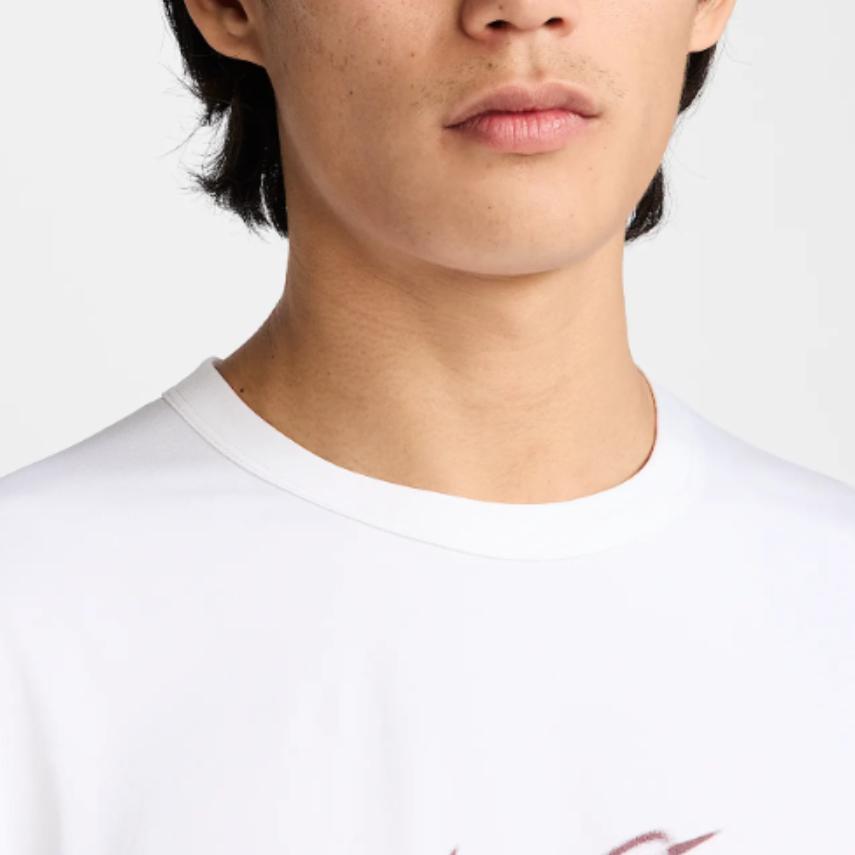 Nike Dri-Fit UV Logo Round Neck Sweat-Wicking Quick-Dry Fashionable Versatile Short Sleeve T-Shirt Men Tops White HV4882100