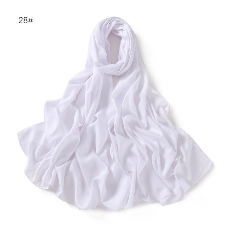 Summer New Carf Matte Satin Monochrome Long Scarf, Satin Imitation Silk Solid Color Long Silk Scarf Headscarf