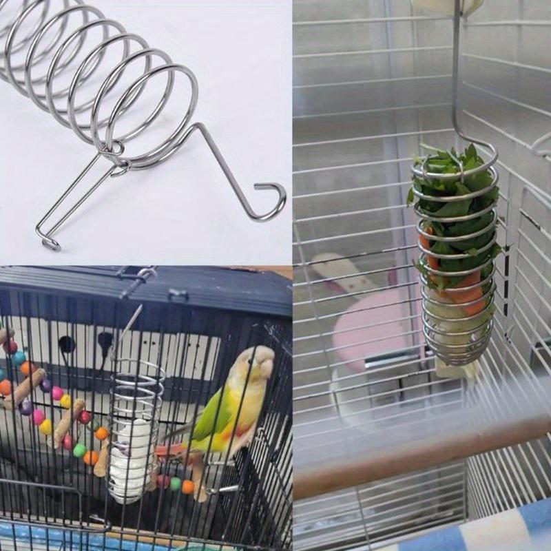 1PC Parrot Feeder Rudina Chicken Vegetable Rack Bird Trough Fruit Fork Feeder Pet Food Rack