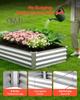 2 Pack Galvanized Raised Garden Beds, 180 X 90 X 30 Cm, Rectangular Metal Planter Boxes Kit Outdoor, Bottomless Elevated Planting Box with Gloves,