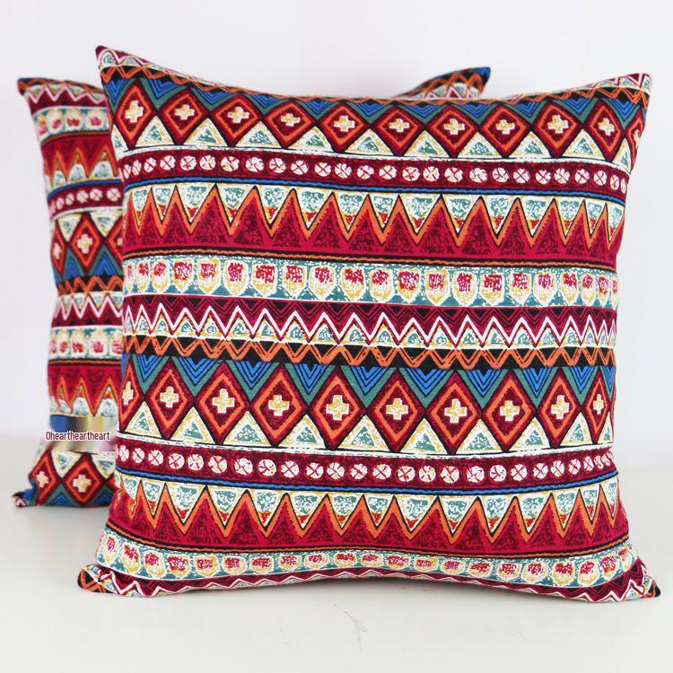 Ethnische Böhmische Baumwolle Leinen Dekorative Kissenhülle für Lange Kissen