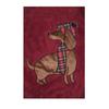 Plaid douillet 130 x 150 cm Chien rouge