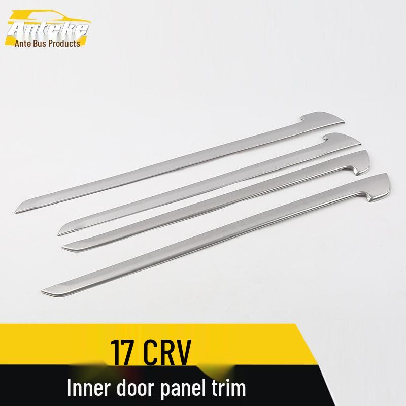 Suitable for 2017 CR-V Interior Door Panel Trim: Armrest Box Bright Strip Sticker Car Accessory